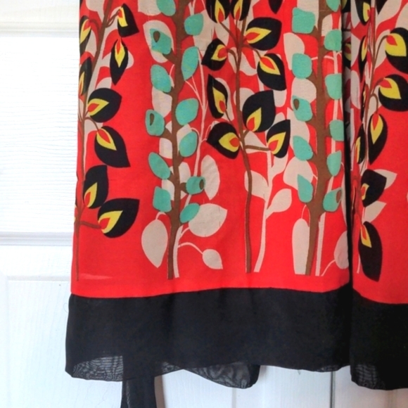 Orange Flower Flowy Sleeveless Dress - Picture 3 of 5